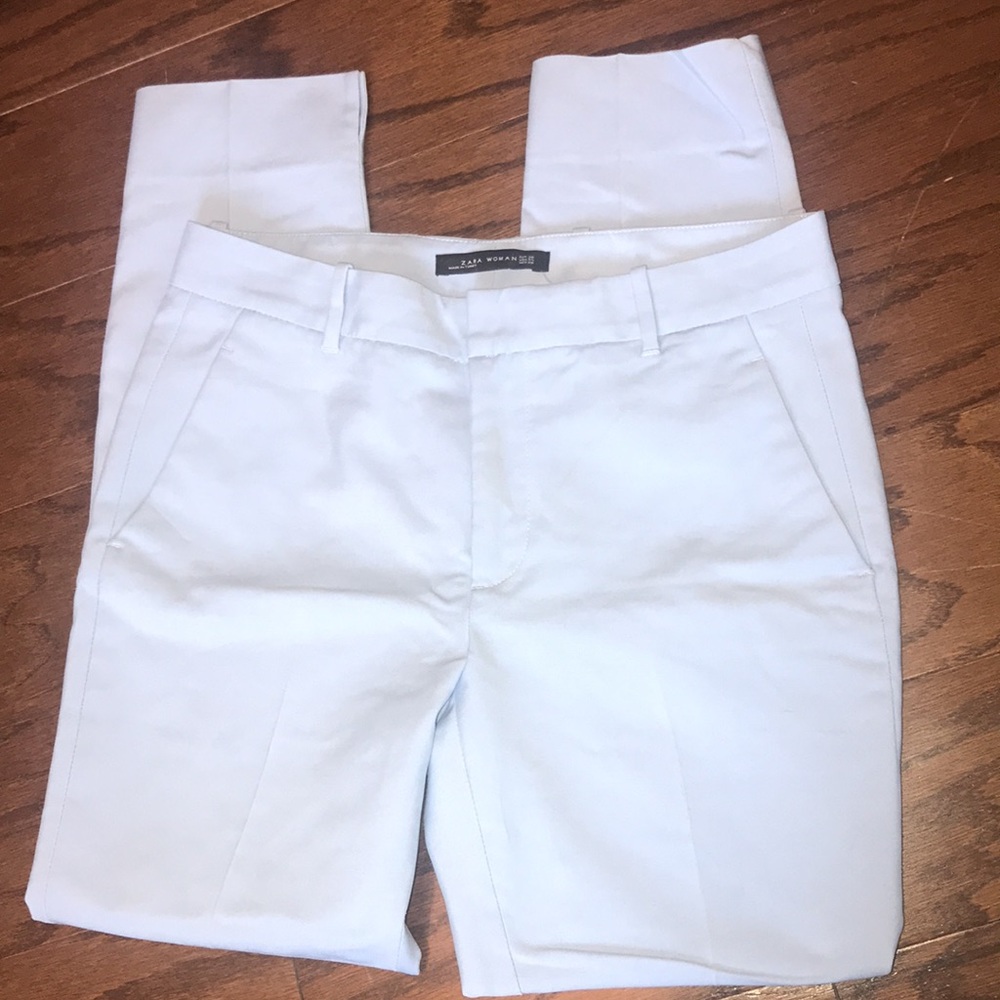 Zara Woman light blue/periwinkle gray dress work pants in size 4